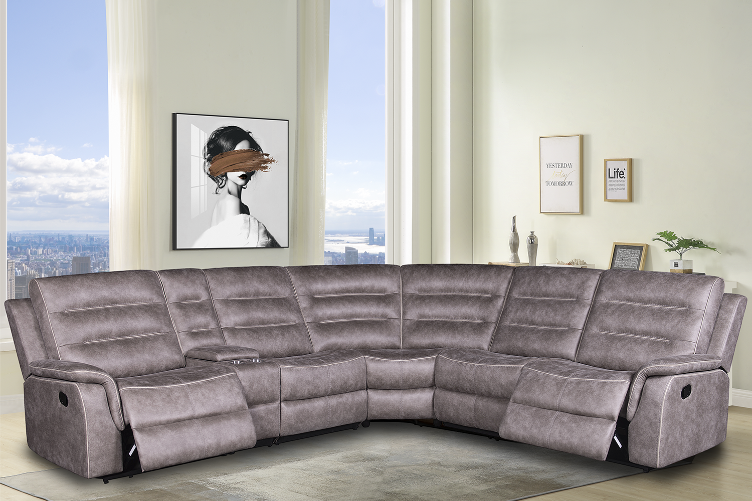 Seccional Reclinable Manual Seccional Reclinable Manual Carmel - Image 1