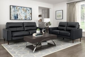 Sofa Lewes Piel Negro